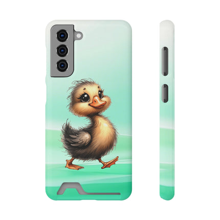 EnchantGuard Phone Case with Card Holder: Style Meets Functionality - Duck