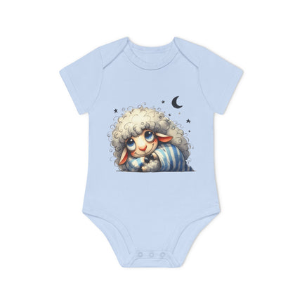 SnuggleNest Organic Baby Bodysuit (Short Sleeves) Sheep