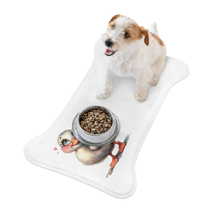 CharmPaws Pet Feeding Mats: Keep Mealtime Mess-Free & Stylish! - Duck