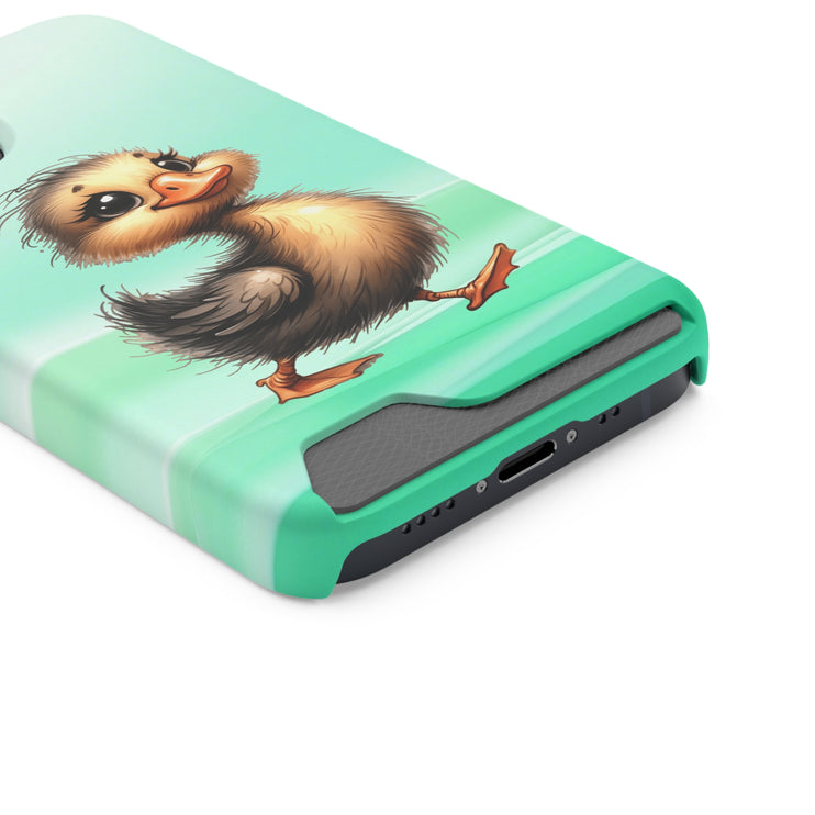 EnchantGuard Phone Case with Card Holder: Style Meets Functionality - Duck