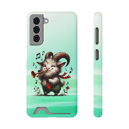 EnchantGuard Phone Case with Card Holder: Style Meets Functionality - Goat