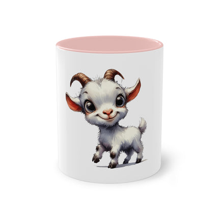 Harmony Two-Tone Coffee Mug: Sip in Style, Revel in Comfort - Goat