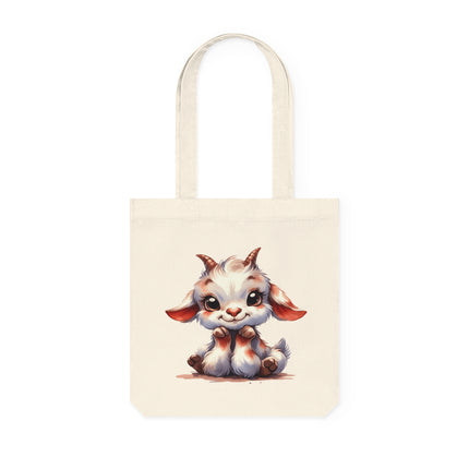 قماش SustainStyle Tote Bag: أزياء صديقة للبيئة - Cute baby Goat