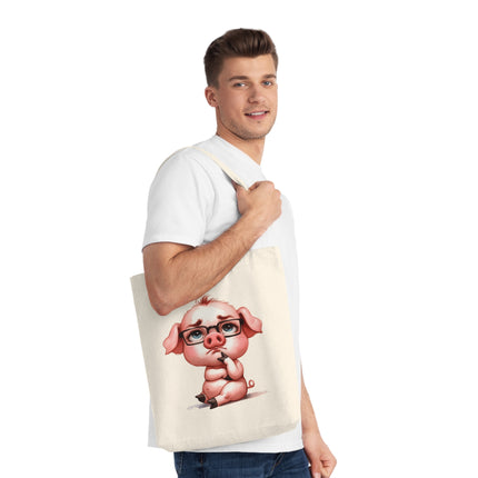 SustainStyle canvas Tote Bag: Milieubewuste mode - varken