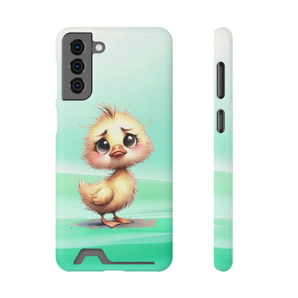 EnchantGuard Phone Case with Card Holder: Style Meets Functionality - Chicken