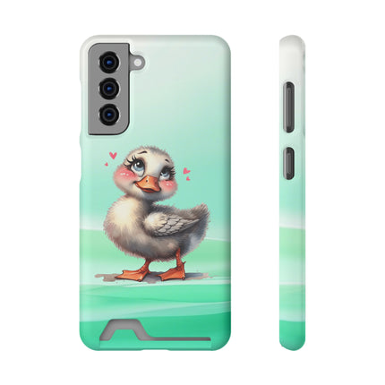 EnchantGuard Phone Case with Card Holder: Style Meets Functionality - Duck