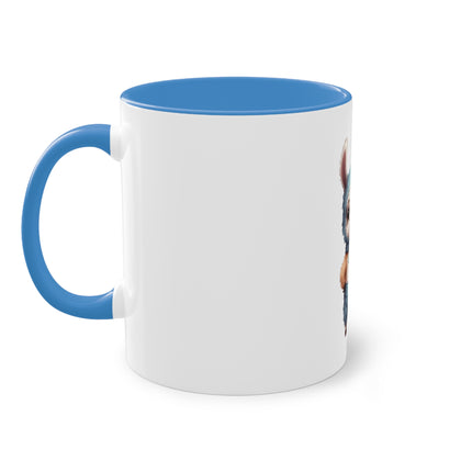 Harmony Two-Tone Coffee Mug: Sip in Style, Revel in Comfort - Rabbit