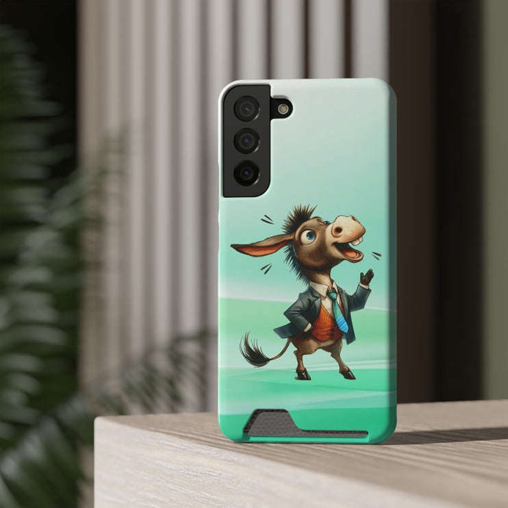 EnchantGuard Phone Case with Card Holder: Style Meets Functionality - Donkey