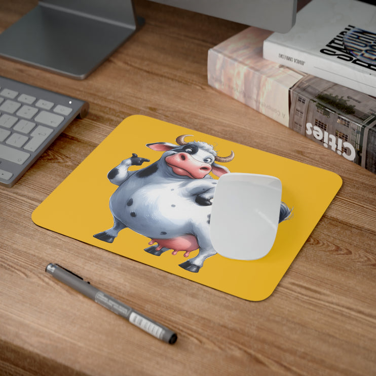 WhimsyWonder Pad Mouse Desk: Εξατομικευμένη γοητεία για το χώρο εργασίας σας - Flexing Cow