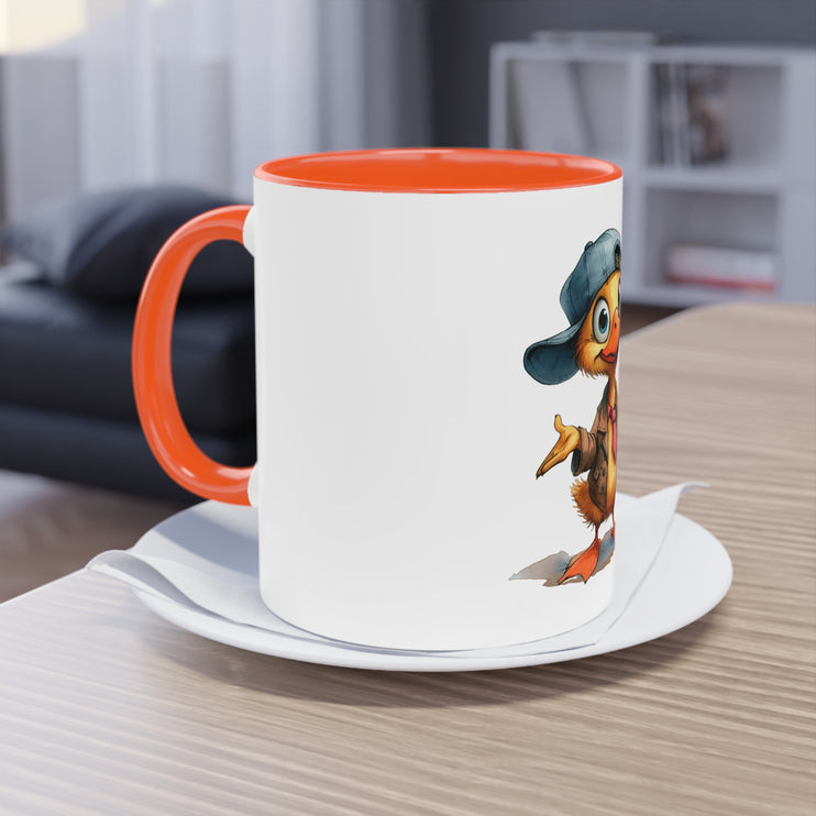 Harmony Two-Tone Coffee Mug: Sip in Style, Revel in Comfort - Duck