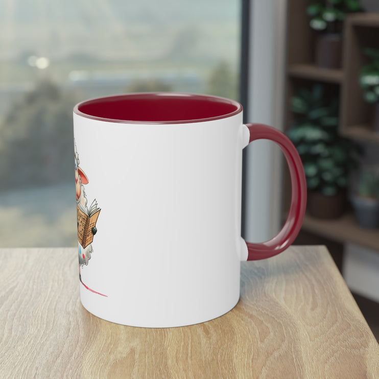 Harmony Two-Tone Coffee Mug: Sip in Style, Revel in Comfort - Sheep