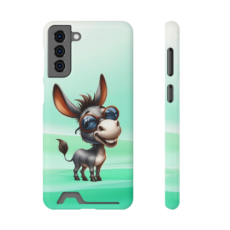 EnchantGuard Phone Case with Card Holder: Style Meets Functionality - Donkey