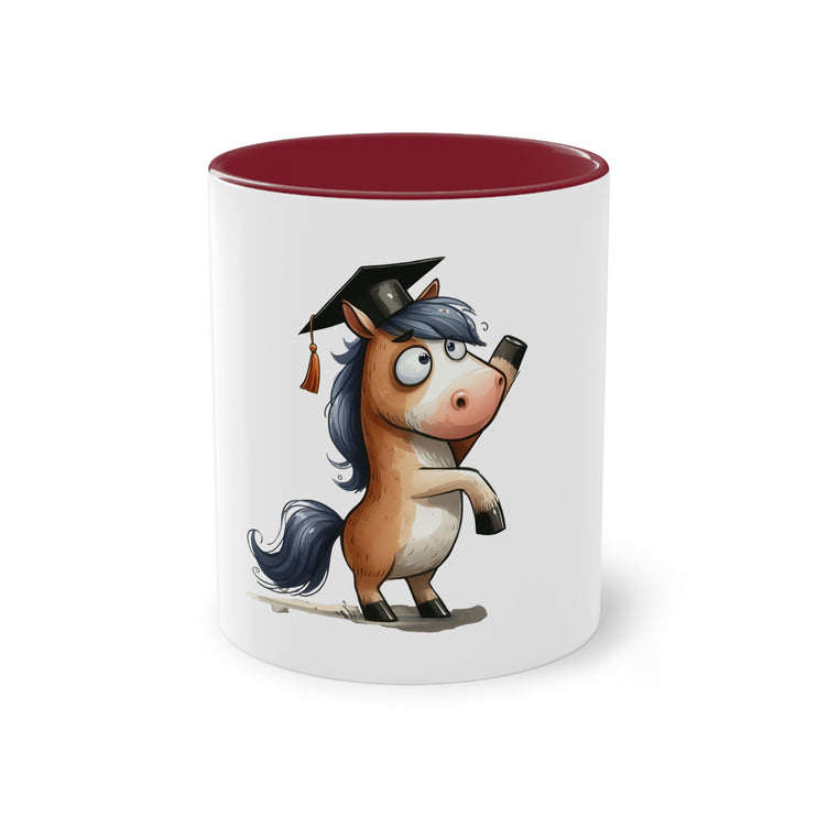 Harmony Two-Tone Coffee Mug: Sip in Style, Revel in Comfort - Horse