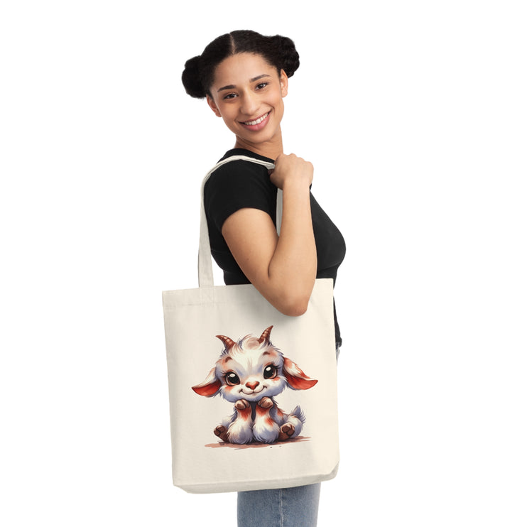 Καμβά sustainstyle Tote Bag: Οικολογική συνειδητή μόδα - Cute baby Goat