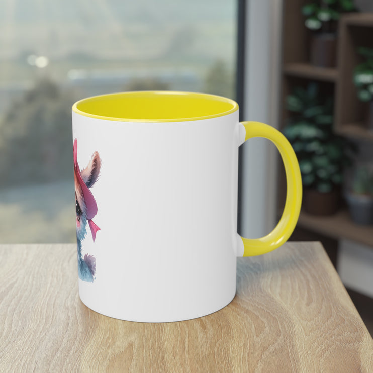 Harmony Two-Tone Coffee Mug: Sip in Style, Revel in Comfort - Lama