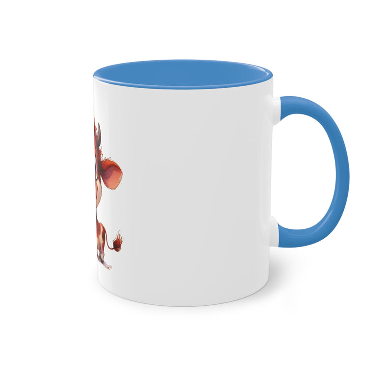 Harmony Two-Tone Coffee Mug: Sip in Style, Revel in Comfort - Cow