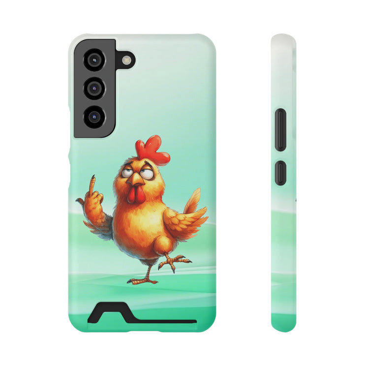 EnchantGuard Phone Case with Card Holder: Style Meets Functionality - Rooster