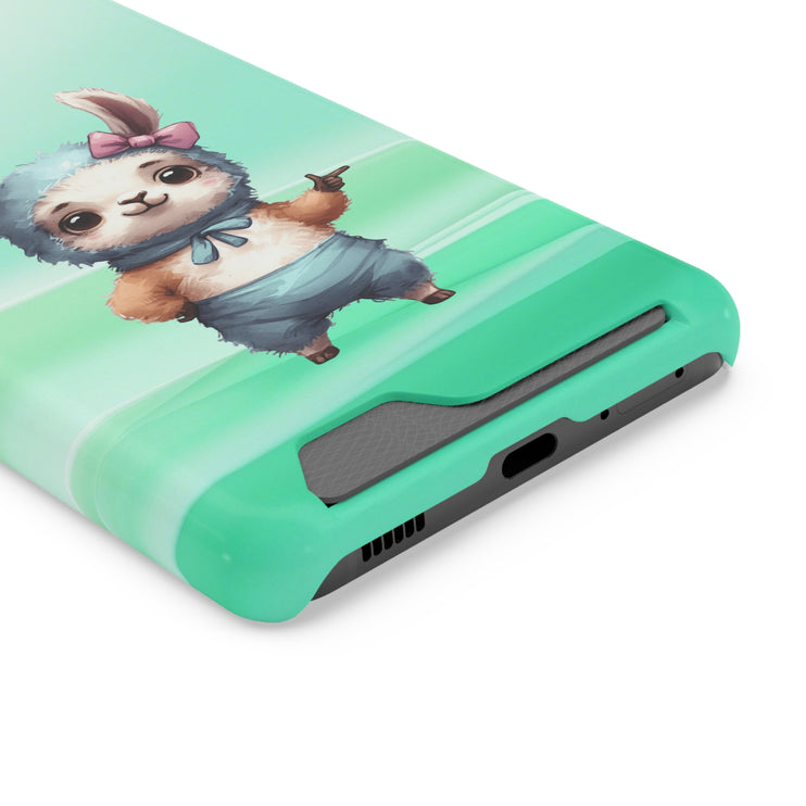 EnchantGuard Phone Case with Card Holder: Style Meets Functionality - Rabbit