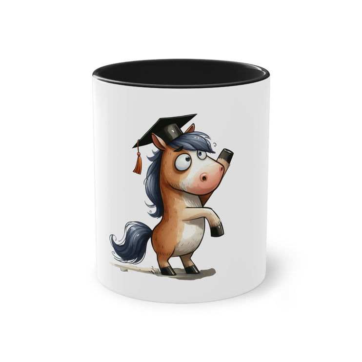 Harmony Two-Tone Coffee Mug: Sip in Style, Revel in Comfort - Horse