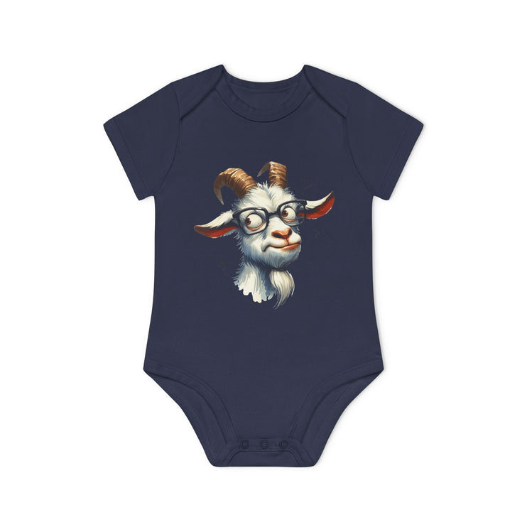 SnuggleNest Organic Baby Bodysuit (Short Sleeves) Goat