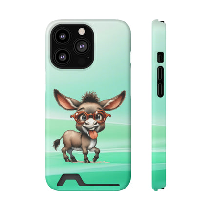 EnchantGuard Phone Case with Card Holder: Style Meets Functionality - Donkey