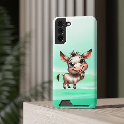 EnchantGuard Phone Case with Card Holder: Style Meets Functionality - Donkey