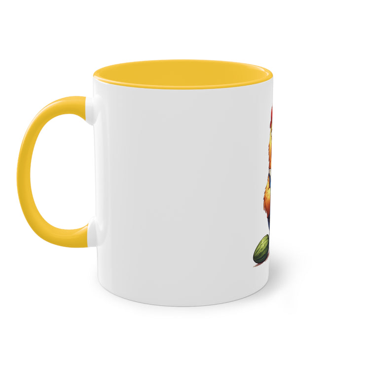 Harmony Two-Tone Coffee Mug: Sip in Style, Revel in Comfort - Rooster