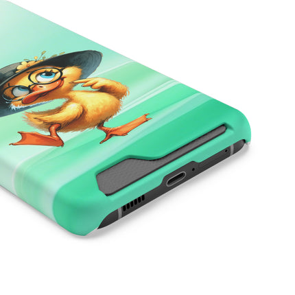 EnchantGuard Phone Case with Card Holder: Style Meets Functionality - Duck