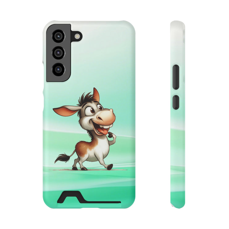 EnchantGuard Phone Case with Card Holder: Style Meets Functionality - Donkey