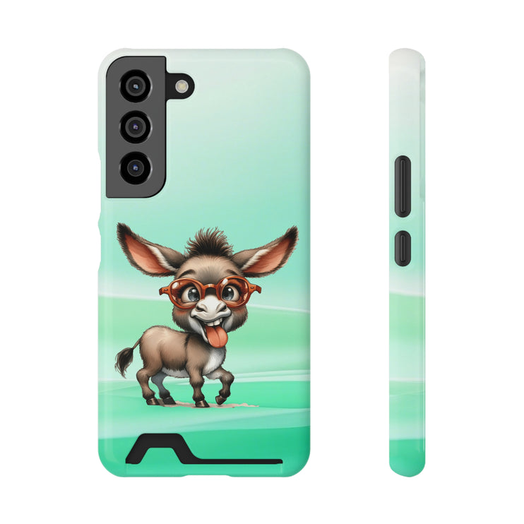 EnchantGuard Phone Case with Card Holder: Style Meets Functionality - Donkey