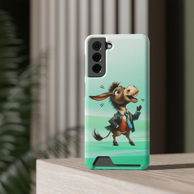 EnchantGuard Phone Case with Card Holder: Style Meets Functionality - Donkey