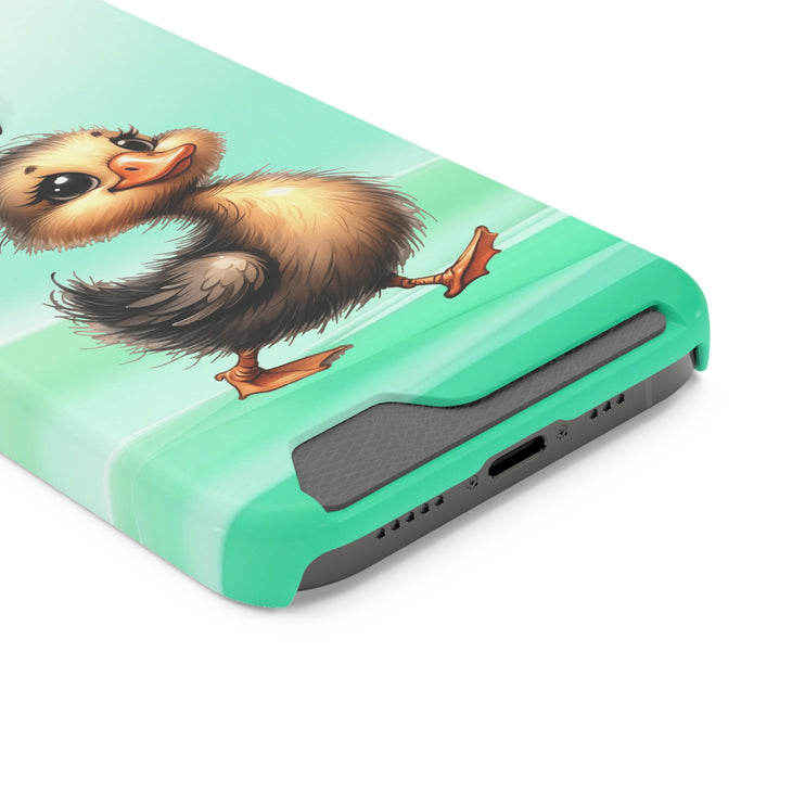 EnchantGuard Phone Case with Card Holder: Style Meets Functionality - Duck