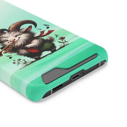 EnchantGuard Phone Case with Card Holder: Style Meets Functionality - Goat