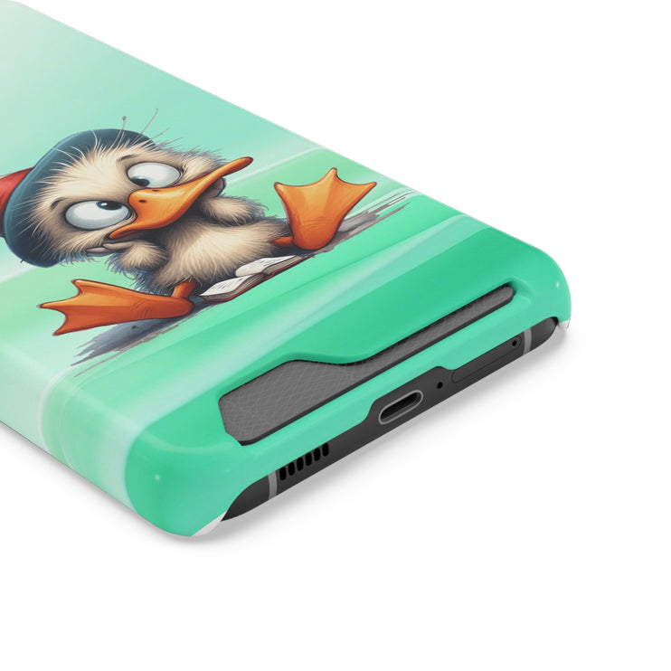 EnchantGuard Phone Case with Card Holder: Style Meets Functionality - Duck