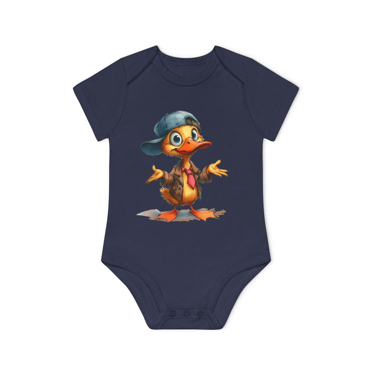 SnuggleNest Organic Baby Bodysuit (Short Sleeves) Duck