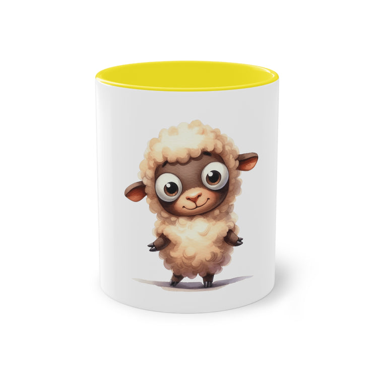 Harmony Two-Tone Coffee Mug: Sip in Style, Revel in Comfort - Sheep