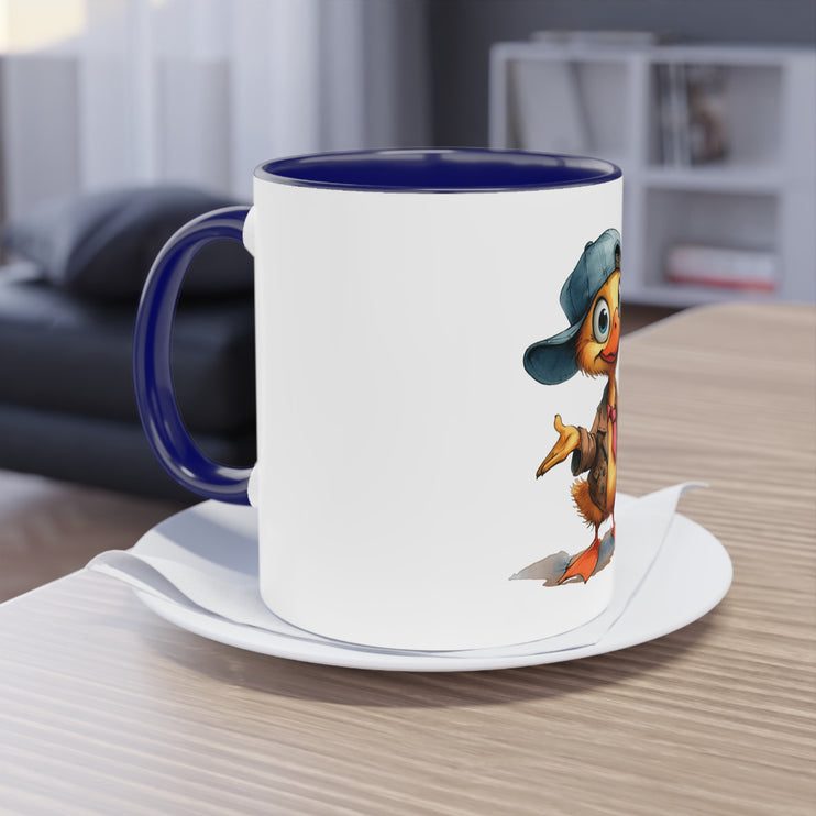 Harmony Two-Tone Coffee Mug: Sip in Style, Revel in Comfort - Duck