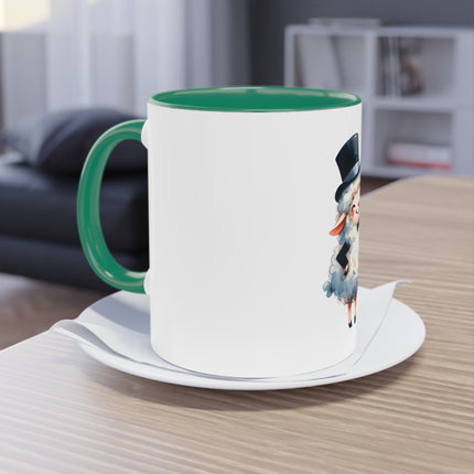 Harmony Two-Tone Coffee Mug: Sip in Style, Revel in Comfort - Sheep