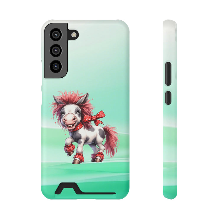 EnchantGuard Phone Case with Card Holder: Style Meets Functionality - Horse