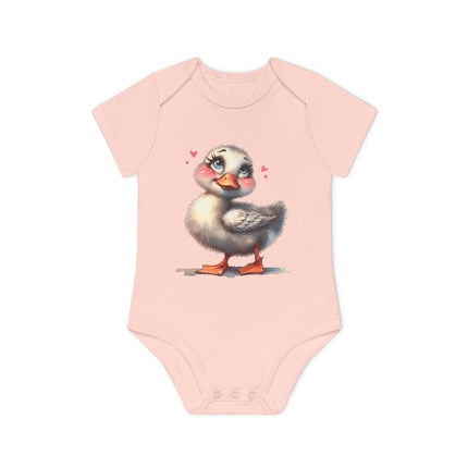 SnuggleNest Organic Baby Bodysuit (Short Sleeves) Duck