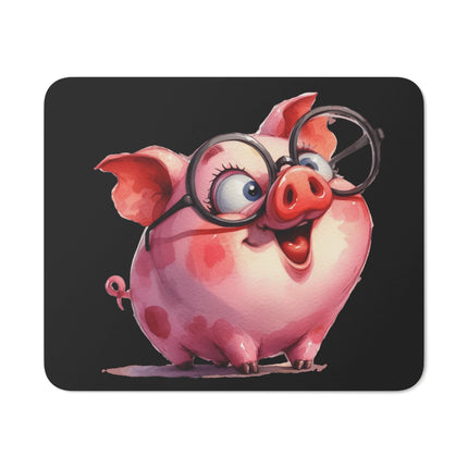 WhimsyWonder لوحة ماوس المكتب: سحر شخصي لمساحة العمل الخاصة بك - Cute Pig in Glasses