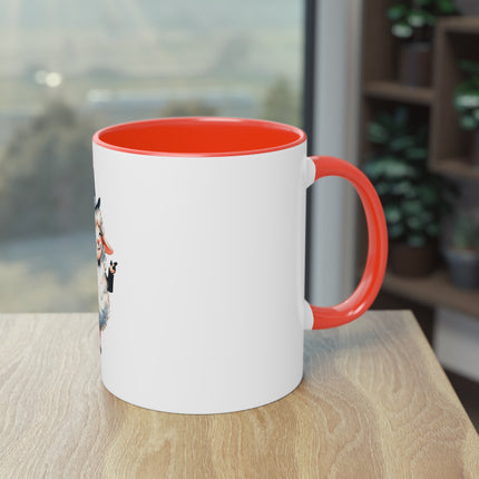 Harmony Two-Tone Coffee Mug: Sip in Style, Revel in Comfort - Sheep