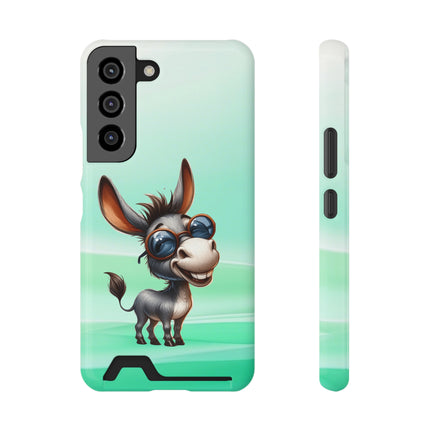 EnchantGuard Phone Case with Card Holder: Style Meets Functionality - Donkey