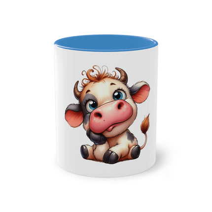 Harmony Two-Tone Coffee Mug: Sip in Style, Revel in Comfort - Cow