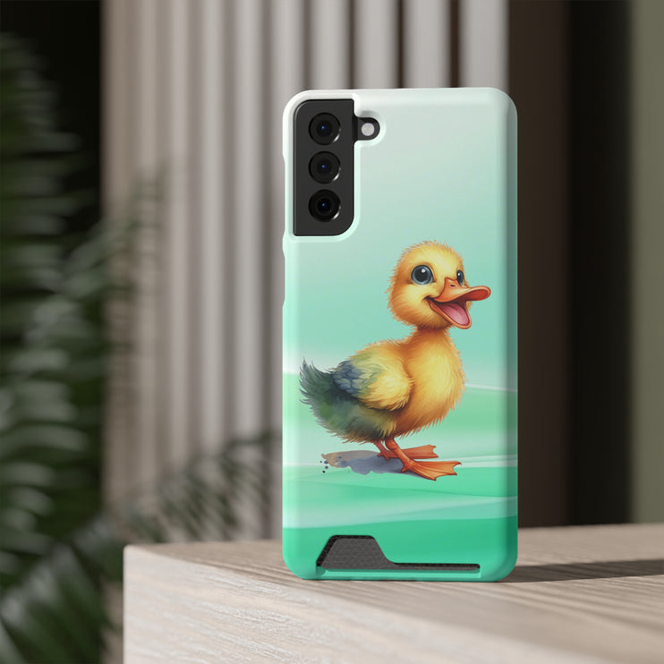 EnchantGuard Phone Case with Card Holder: Style Meets Functionality - Duck