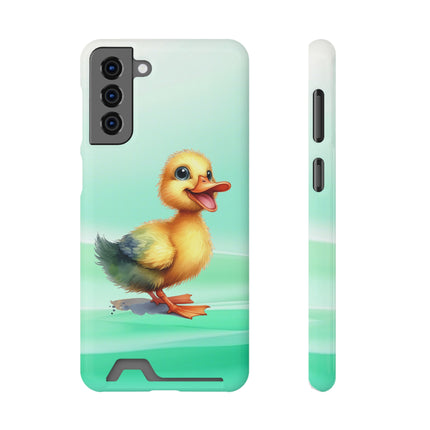 EnchantGuard Phone Case with Card Holder: Style Meets Functionality - Duck