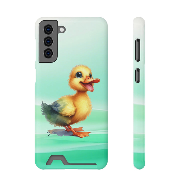 EnchantGuard Phone Case with Card Holder: Style Meets Functionality - Duck