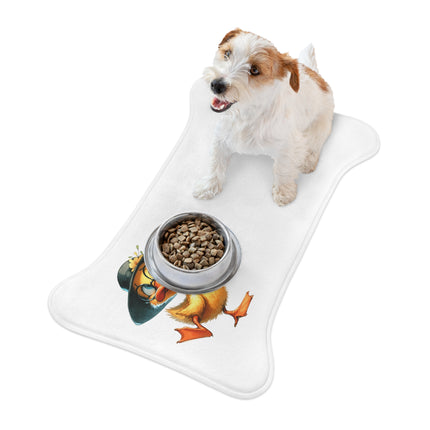 CharmPaws Pet Feeding Mats: Keep Mealtime Mess-Free & Stylish! - Duck