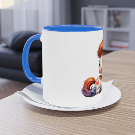 Harmony Two-Tone Coffee Mug: Sip in Style, Revel in Comfort - Horse