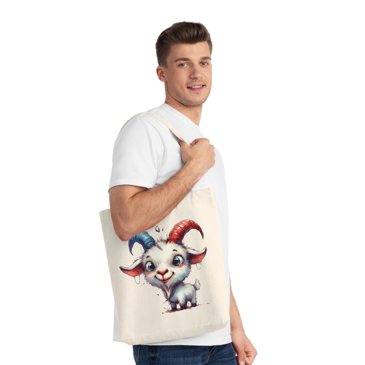 Καμβά sustainstyle Tote Bag: Eco -Conscious Fashion - Baby Goat